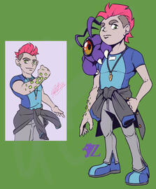 (Redraw) Digi Boy and Tsumemon