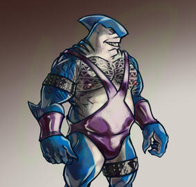 (Fanart) King Shark in a Singlet (Suicide Squad: Kill the Justice League)