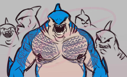(Fanart; Sketch) King Shark
