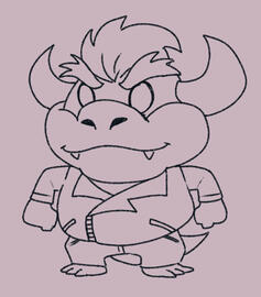 (Fanart; Sketch) Chibi Bowser