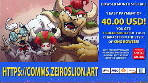 (Bowser Month) Advertisement (with VCR Effect by BunLikesChaos; BlueSky)