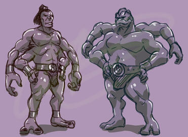 (Fanart; Sketch) Goro and Machamp (Fanart; Sketch) Goro and Machamp