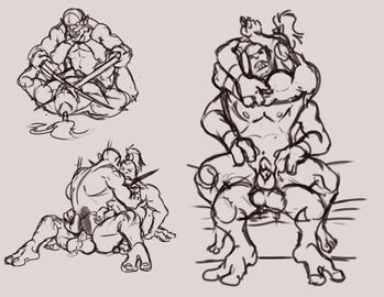 (Fanart; Sketch) Goro and Baraka (Fanart; Sketch) Goro and Baraka