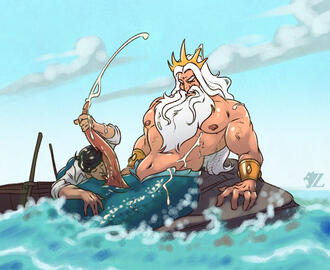 King Triton Beached