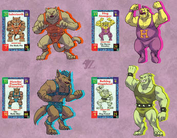(Sketch) Monster Wrestlers in My Pocket