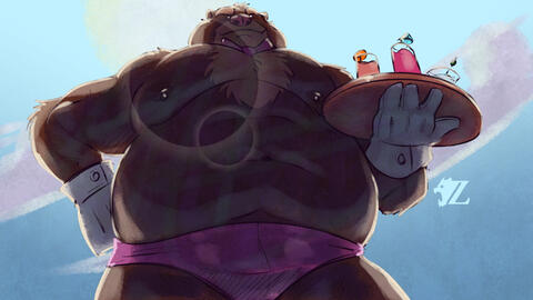 Waffle Serving Drinks (WaffleTheKodiak; Bluesky) Waffle Serving Drinks (WaffleTheKodiak; Bluesky)