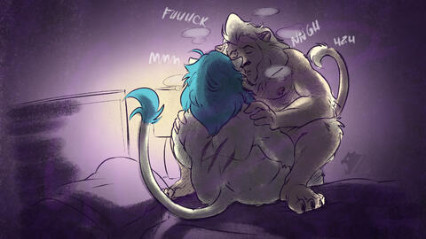 Estefan and Zeiros in the Hotel Room (DickArmDaryl; Bluesky)