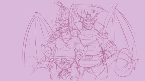 (Sketch) Dragon Angelo and Zeiros
