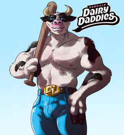 (Fanart) McCreamy, the Dairy Daddy (Danville Dairy Daddies minor league baseball team)