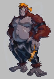 (Sketch) Gorilla Wrestler